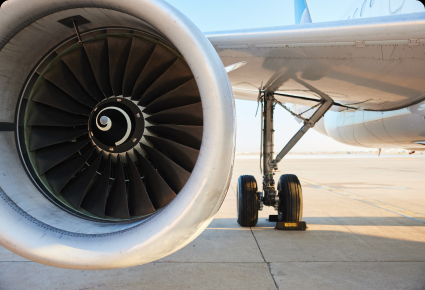 a propeller of a plane